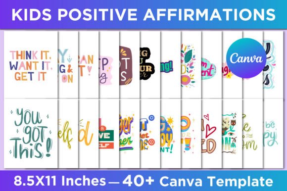 Download Kids Positive Affirmations Canva KDP - Kids positive affirmations Collection
