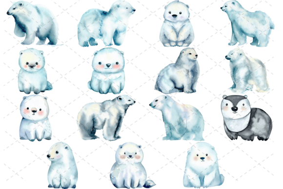 Download 15 Watercolor Arctic Animals Bundle - Premium Bundle